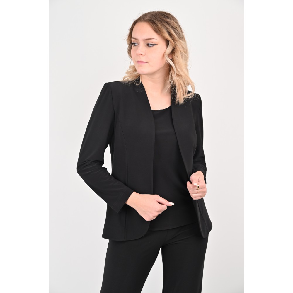 Twinset Léa plain black top and jacket - Matching top and jacket